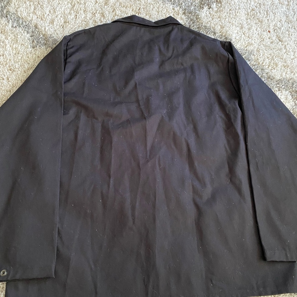 Hobart Black Utility Snap Button Collared Long Sl… - image 8